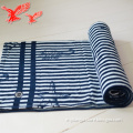 China Factory Wholesale Stripe Blue And white Thick Customized Towels With Tassels